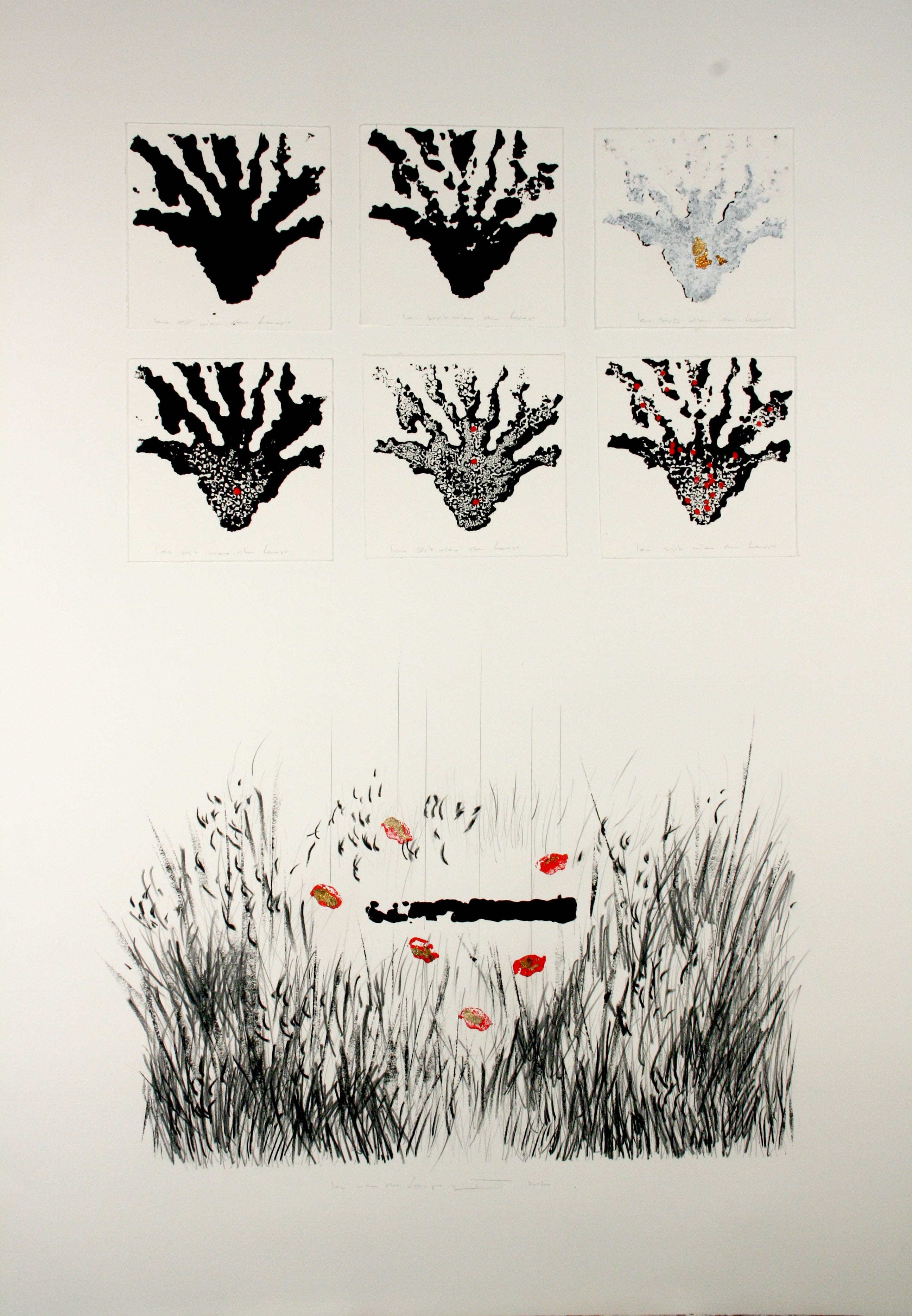Les-vies-du-Loup-monotype-par-impression-et-crayon-sur-papier-BFK-100x70-2013